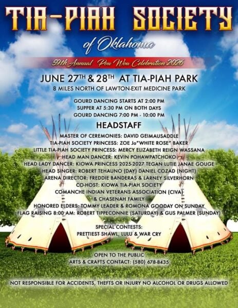 Tia-Piah Society of Oklahoma 59th Annual Pow Wow Celebration 2026