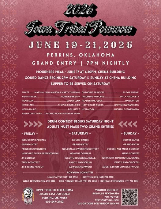 Iowa Tribal Pow Wow 2026