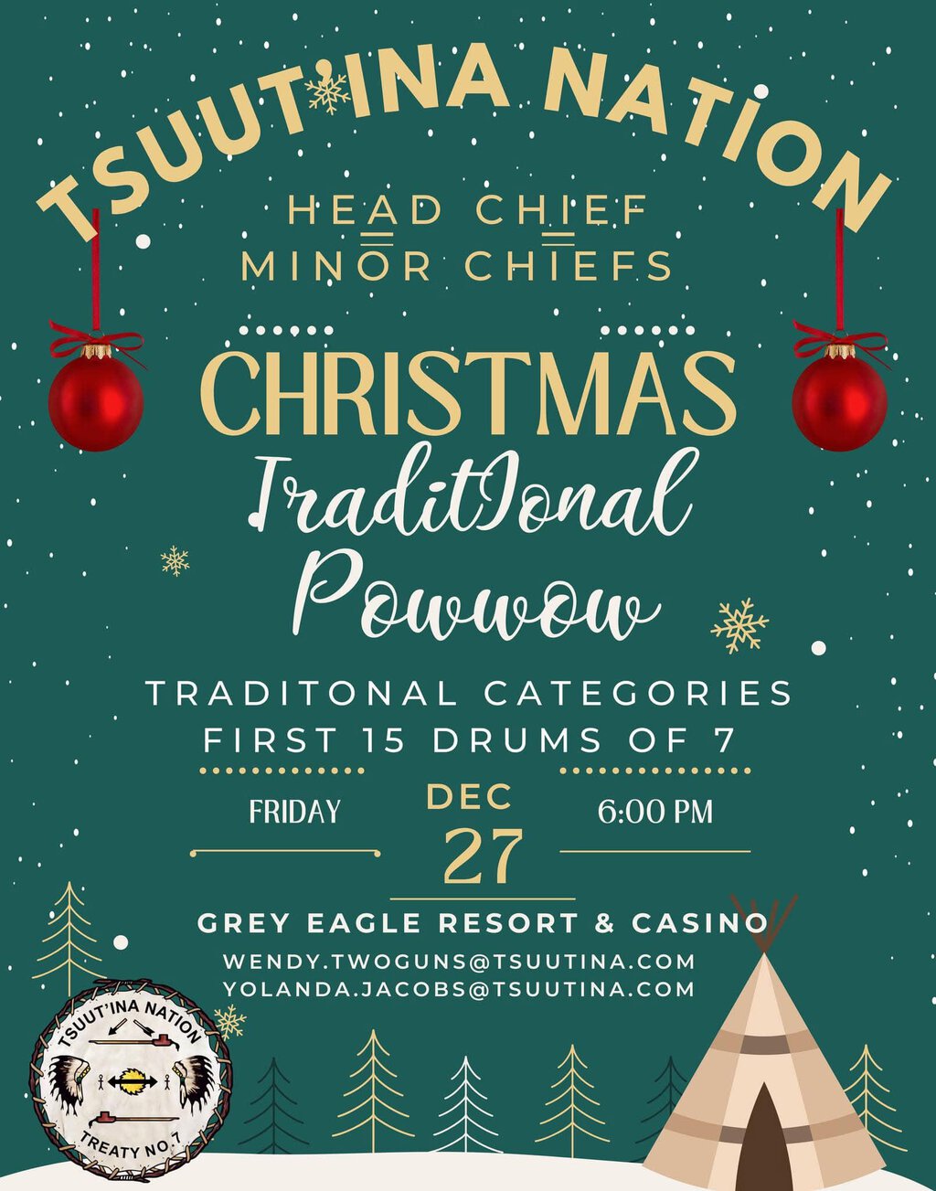 Tsuut'Ina Nation Christmas Traditional Pow Wow 2024