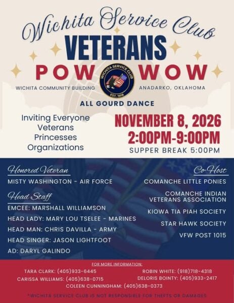 Wichita Service Club Veterans Pow Wow 2026