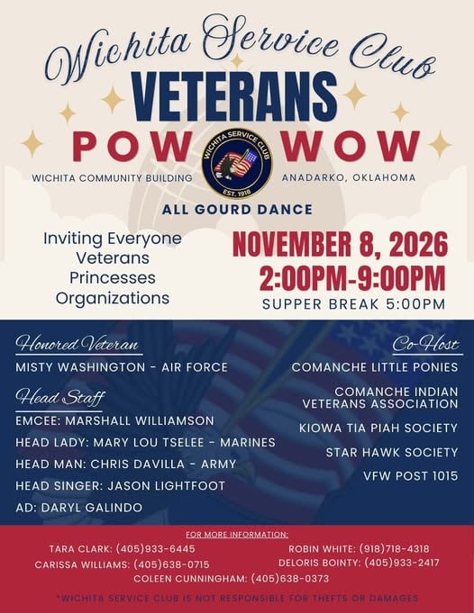Wichita Service Club Veterans Pow Wow 2026