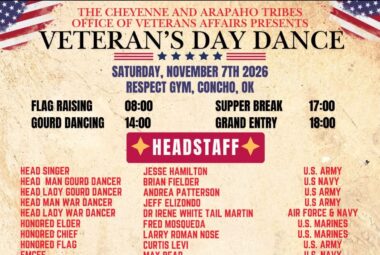 Cheyenne & Arapaho Office of Veteran's Affairs Veteran's Day Dance 2026
