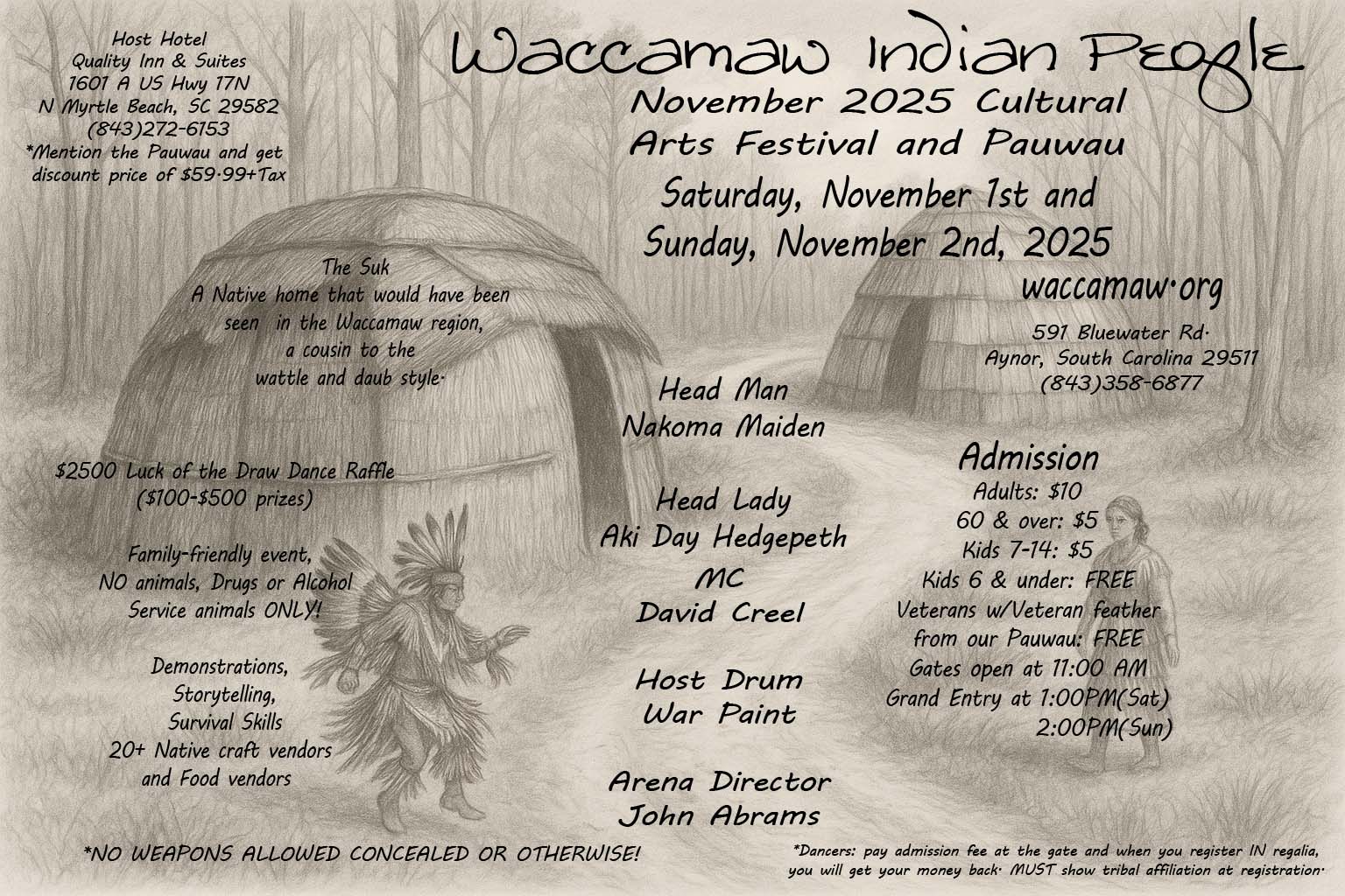 33rd Annual Waccamaw Indian People Cultural Arts Festival & Pauwau 2025