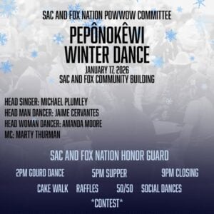 Sac and Fox Nation Pow Wow Committee Peponokewi Winter Dance 2026